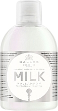Düfte, Parfümerie und Kosmetik Pflegendes Shampoo mit Milchprotein-Essenz für trockenes und strapaziertes Haar - Kallos Cosmetics Milk Protein Shampoo