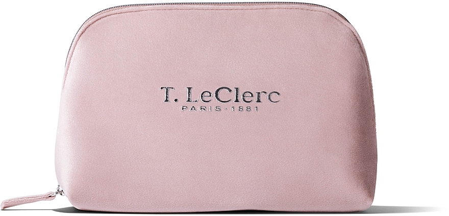 Kosmetiktasche, rosa - T.LeClerc Make Up Bag Velour Pink — Bild N1