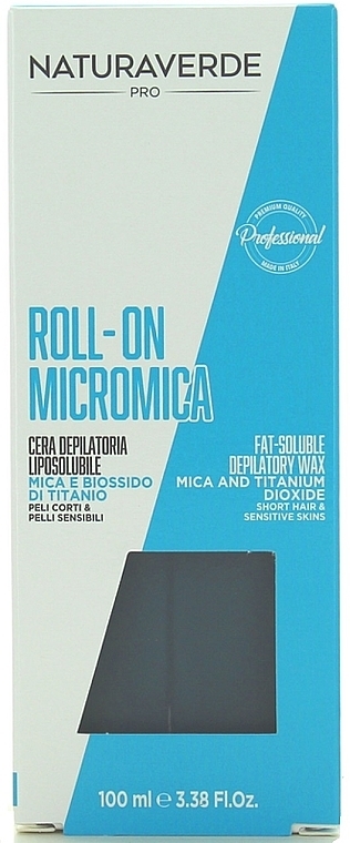 Breiter Roll-on-Wachsapplikator für den Körper - Naturaverde Pro Micromica Roll-On Fat Soluble Depilatory Wax  — Bild N2