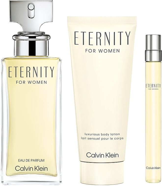 Calvin Klein Eternity For Woman  - Duftset (Eau de Parfum 100ml + Eau de Parfum 10ml + Körperlotion 100ml)  — Bild N1