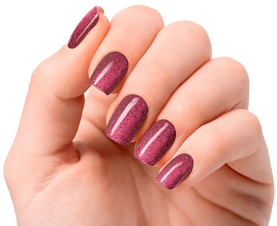 Nagellack-Aufkleber-Set - Nooves Premium Glam Ruby Claret Glitter — Bild N1