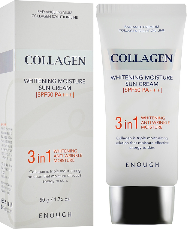 Sonnenschutzcreme für das Gesicht mit Meereskollagen - Enough Collagen 3in1 Whitening Moisture Sun Cream SPF50 PA + + + — Bild N1