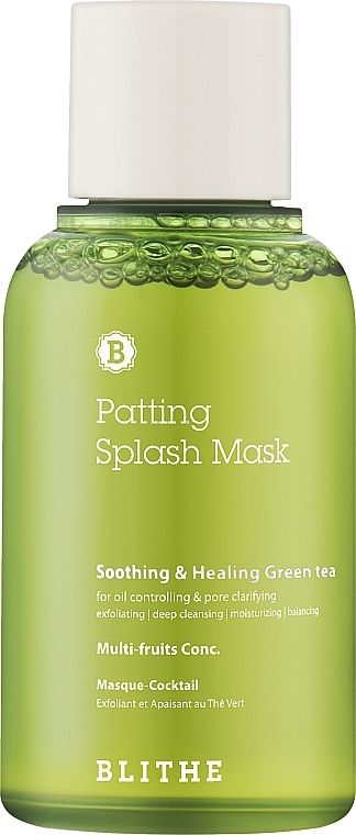 Gesichtsmaske mit Milchsäure und Extrakten aus grünem Tee - Blithe Patting Splash Mask Soothing Green Tea