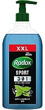 Düfte, Parfümerie und Kosmetik 3in1 Duschgel mit Minze und Meersalz - Radox Men XXL Sport 3in1 Shower Gel
