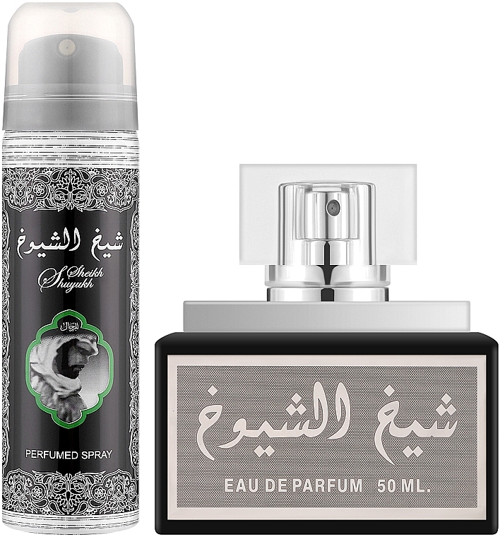 Lattafa Perfumes Sheikh Al Shuyukh Black - Duftset (Eau de Parfum 50ml + Parfümiertes Spray 50ml)  — Bild N2