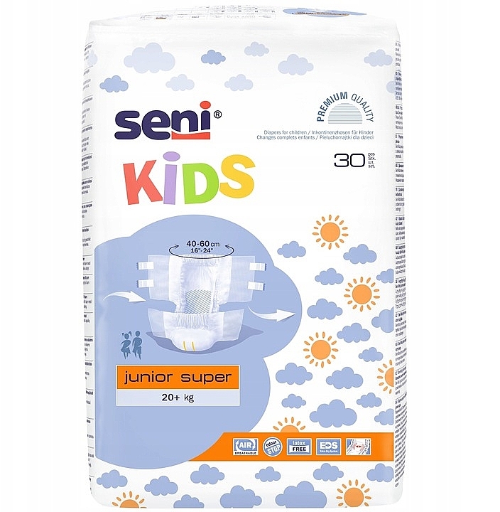 Windeln für Kinder Kids Junior Super 20+ kg - Seni — Bild N2