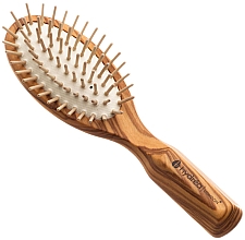 Antistatische Reise-Haarbürste aus Olivenholz - Hydrea London Olive Wood Anti-Static Travel Hair Brush — Bild N1