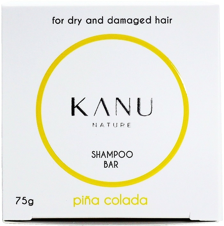 Festes Shampoo mit Piña Colada-Duft für trockenes und strapaziertes Haar - Kanu Nature Shampoo Bar Pina Colada For Dry And Damaged Hair — Bild N2