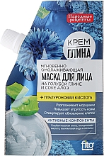 Düfte, Parfümerie und Kosmetik Anti-Aging Gesichtsmaske mit blauem Ton und Aloe-Saft - Fito Kosmetik Volksrezepte
