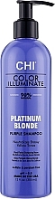 Anti-Gelbstich Tönungsshampoo für blondes und aufgehelltes Haar - CHI Color Illuminate Shampoo Platinum Blonde — Bild N1