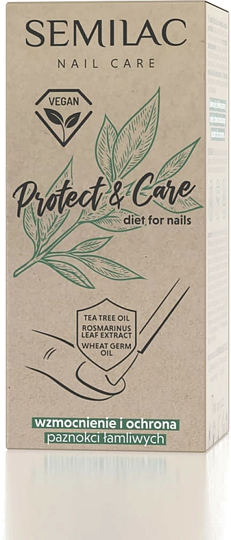 Nagelpflege mit Teebaumöl und Rosmarinextrakt - Semilac Protect & Care — Bild N2