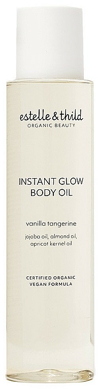 Körperöl mit Jojoba, Aprikosenkern und Mandel - Estelle & Thild Vanilla Tangerine Instant Glow Body Oil — Bild N1