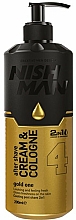 Düfte, Parfümerie und Kosmetik After Shave Creme-Cologne №04 - Nishman After Shave Cream Cologne 2in1 Gold One №04