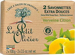 Milde Seife mit Eisenkraut und Zitronenextrakt - Le Petit Olivier 2 extra mild soap bars Verbena and Lemon — Bild N2