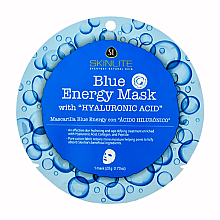 Düfte, Parfümerie und Kosmetik Feuchtigkeitsspendende und energetisierende Anti-Aging Tuchmaske für das Gesicht mit Hyaluronsäure, Kollagen und Peptiden - Skinlite Blue Energy Mask With Hyaluronic Acid