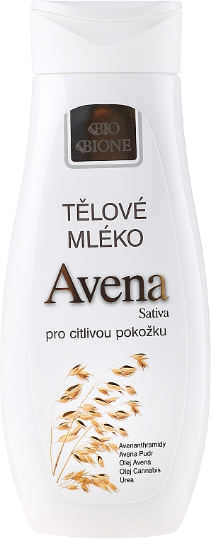 Körperlotion mit organischem Haferöl für empfindliche Haut - Bione Cosmetics Avena Sativa Body Lotion