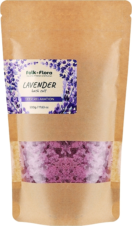 Badesalz Lavendel - Folk&Flora Lavender Bath Salt  — Bild N1