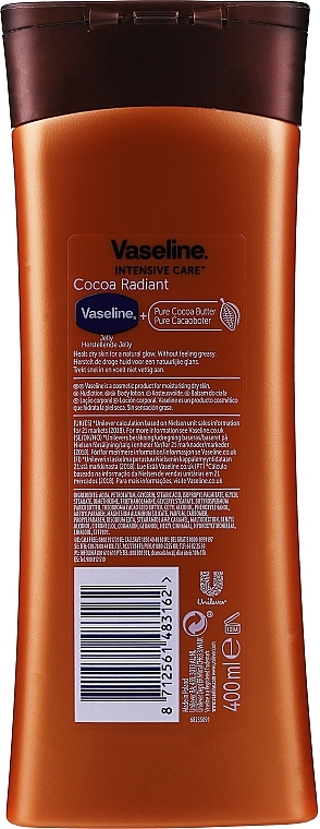 Feuchtigkeitsspendende Körperlotion mit reinem Kakaobutter - Vaseline Intensive Care Cocoa Radiant Lotion — Bild N4
