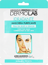 Düfte, Parfümerie und Kosmetik Weichmachende und reinigende Tuchmaske mit Hyaluronsäure für alle Hauttypen - Deborah Dermolab Purifying Mask