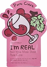Tuchmaske mit Rotwein - Tony Moly I'm Real Red Wine Mask Sheet — Bild N1