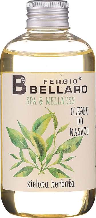 Feuchtigkeitsspendendes Massageöl mit Arganöl und Vitamin E - Fergio Bellaro Massage Oil Green Tea — Bild N3