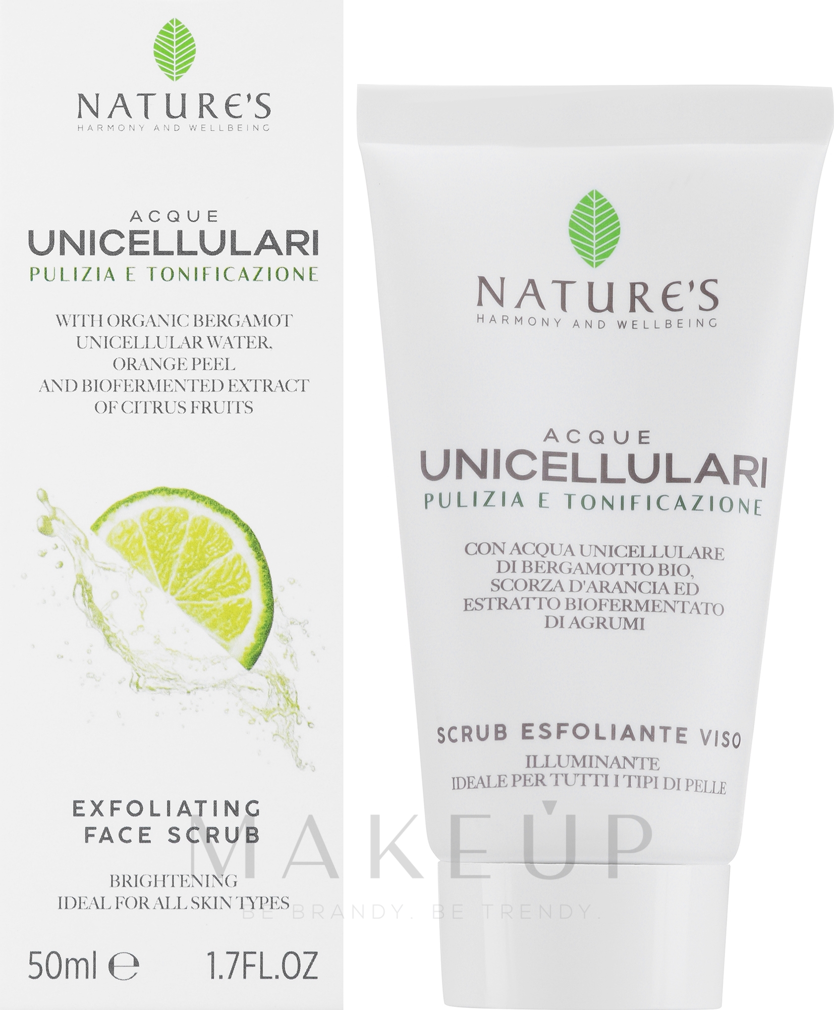 Gesichtspeeling - Nature's Acque Unicellulari Brightening Exfoliating Face Scrub — Bild 50 ml