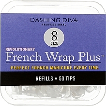 Nageltips French Wrap - Dashing Diva French Wrap Plus White 50 Tips Size 8 — Bild N1