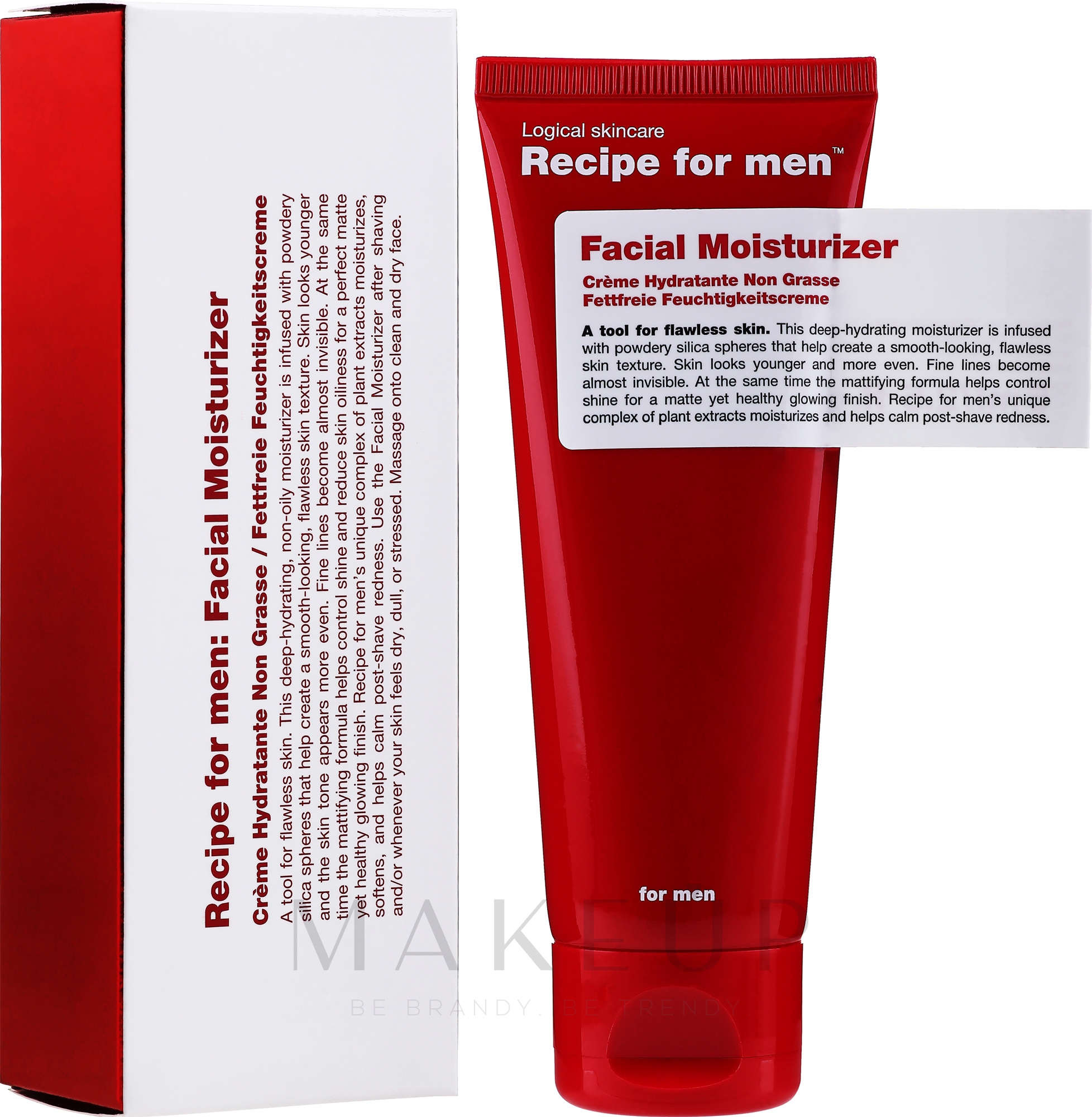 Fettfreie Feuchtigkeitsscreme für das Gesicht - Recipe For Men Facial Moisturizer — Bild 75 ml