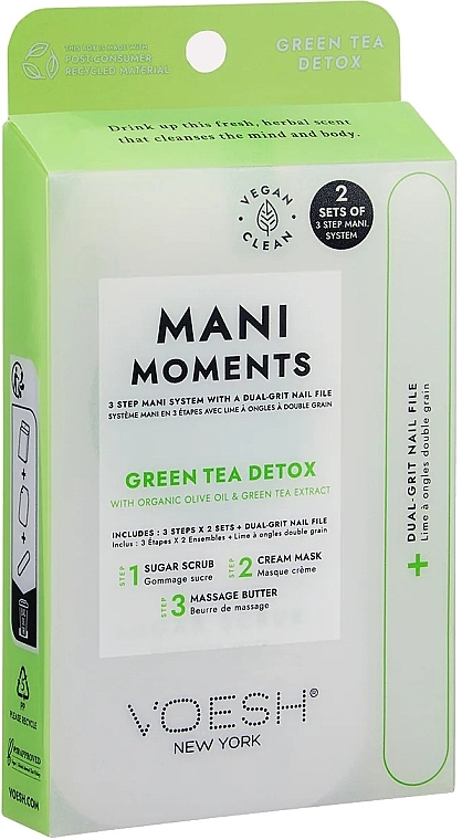 Nagel- und Hand-SPA-Behandlung Detox mit grünem Tee - Voesh Mani Moments Green Tea Detox — Bild N1