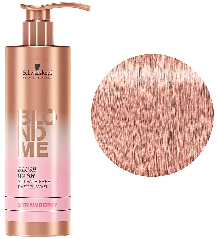 Shampoo für blonde Farbkorrektur mit Pastelleffekte - Schwarzkopf Professional Blond Me Blush Wash Strawberry — Bild N3