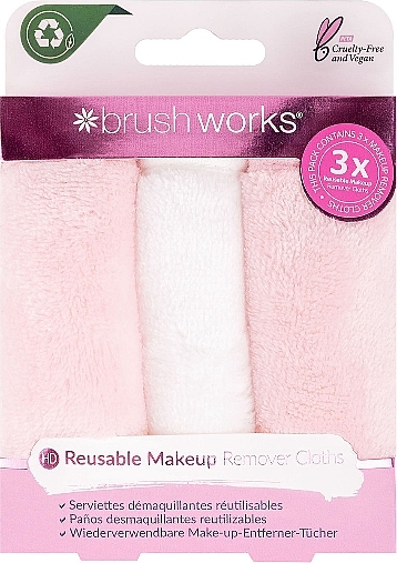 Wiederverwendbare Make-up-Entferner-Tücher - Brushworks Reusable Makeup Remover Cloths — Bild N1