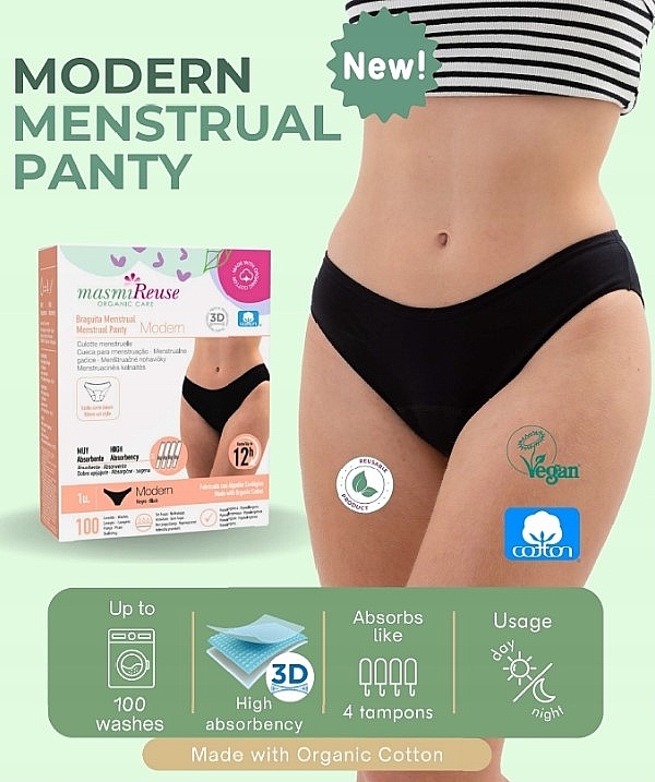 Menstruationshöschen Modern - Masmi Menstrual Panties — Bild N2