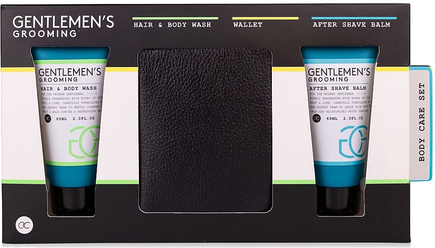 Körperpflegeset - Accentra Men's Collection Cool Mint & Lime Set (Duschgel 60ml + After Shave Balsam 60ml + Zubehör) — Bild N1