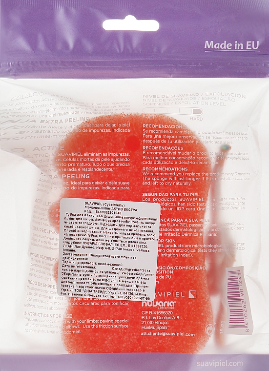 Peelingschwamm orange - Suavipiel Active Esponja Extra Peeling — Foto N3