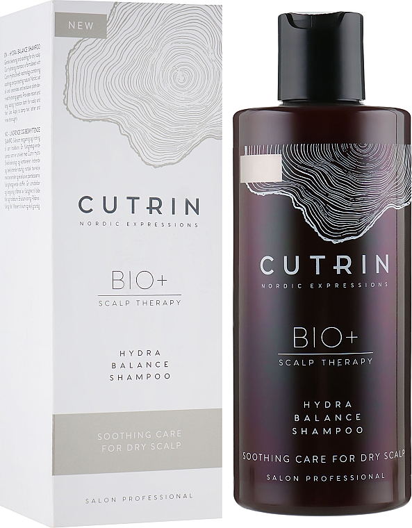 Feuchtigkeitsspendendes und balancierendes Shampoo für trockene Kopfhaut - Cutrin Bio+ Hydra Balance Shampoo — Bild N1