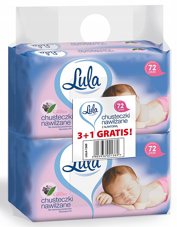 Feuchttücher für Kinder mit Allantoin 4x72 St. - LULA — Bild N1