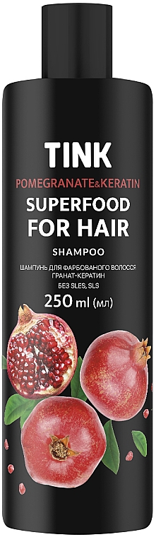 Shampoo für gefärbtes Haar mit Granatapfel und Keratin - Tink SuperFood For Hair Pomegranate & Keratin Shampoo — Bild N1