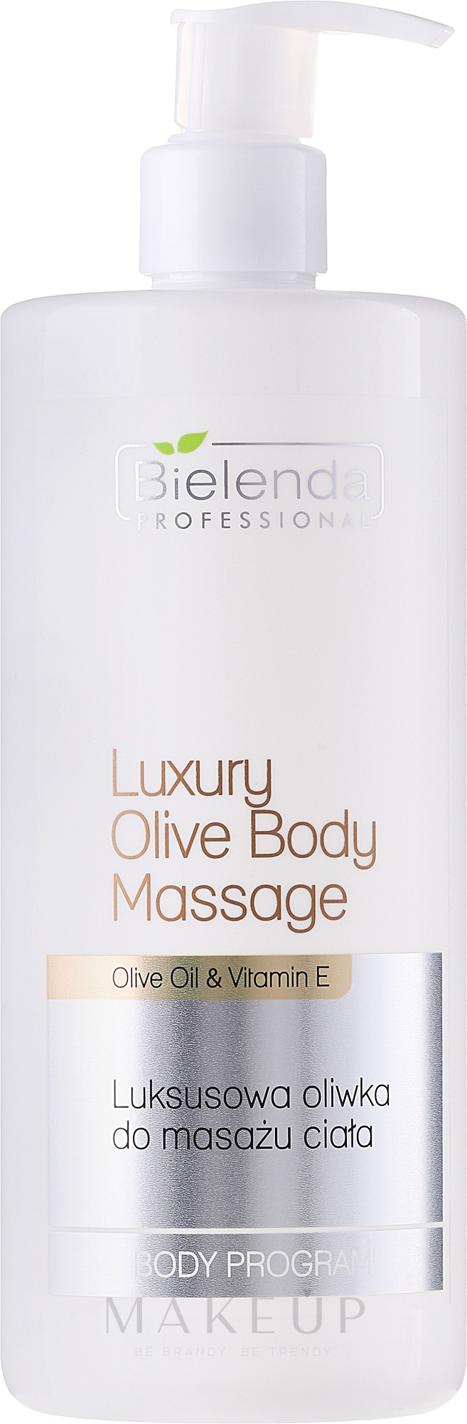 Körpermassageöl mit Vitamin E und Olivenöl - Bielenda Professional Body Program Luxury Olive For Body Massage — Bild 500 ml