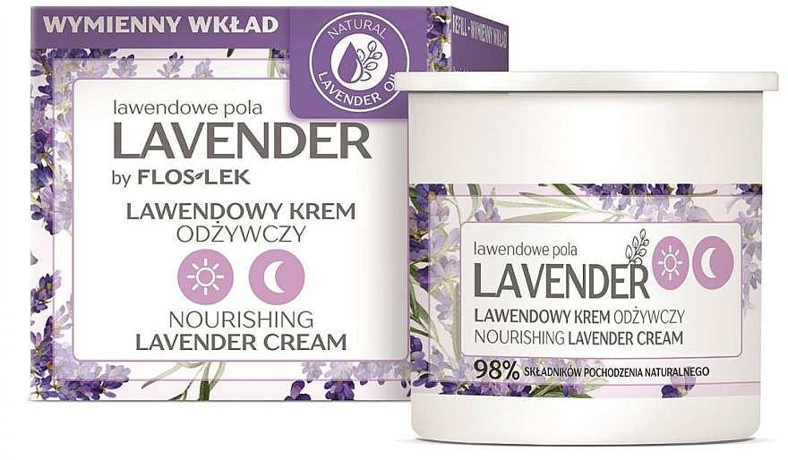 Pflegende Tages- und Nachtcreme mit Lavendel - Floslek Nourishing Lavender Cream (Refill) — Bild N1