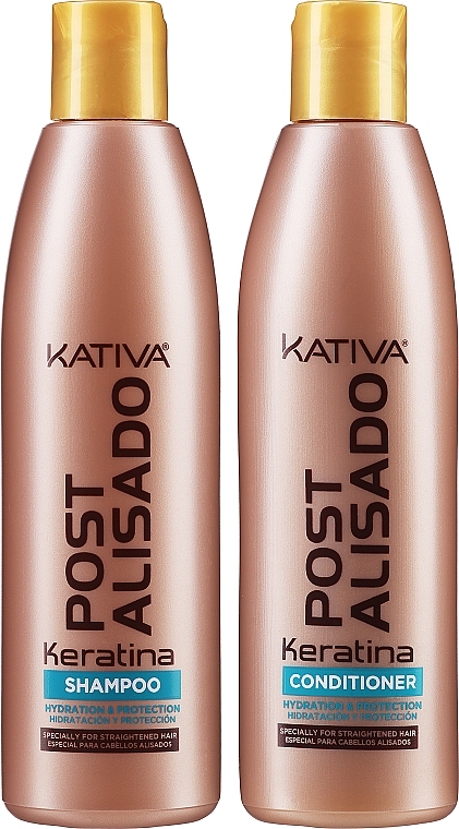 Haarpflegeset - Kativa Straightening Post Treatment Keratin (Shampoo 250ml + Conditioner 250ml) — Foto N2