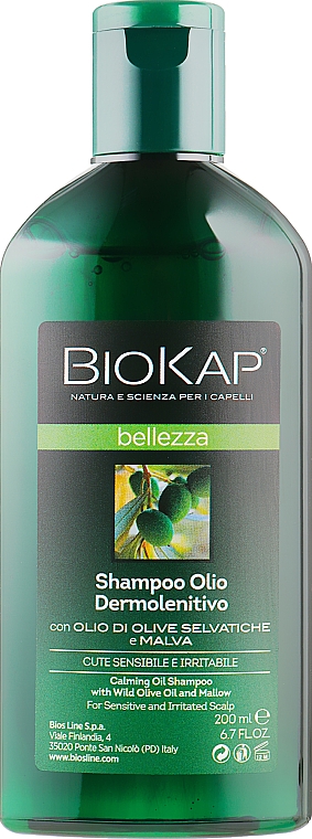 Beruhigendes Shampoo mit Olivenöl und Malve - BiosLine BioKap Calming Oil Shampoo — Bild N2