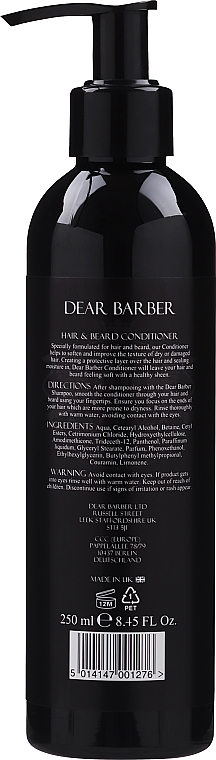 Pflegende Haarspülung für widerspenstiges und geschädigtes Haar - Dear Barber Conditioner — Foto N2