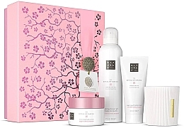 Nagellack-Set - Rituals The Ritual Of Sakura Medium Gift Set 2024 (scr/125g + cr/100ml + foam/200ml + candle/140g) — Bild N1