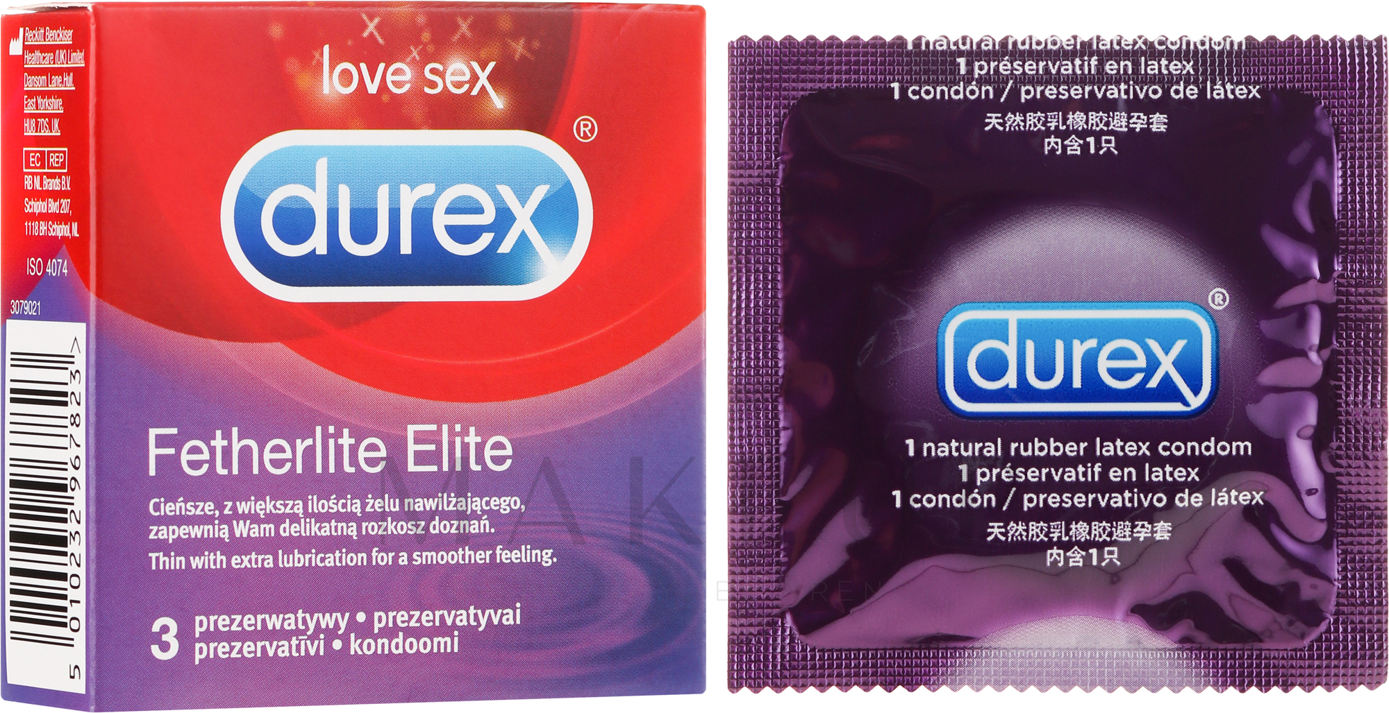 Kondome extra fein 3 St. - Durex Fetherlite Elite — Bild 3 St.