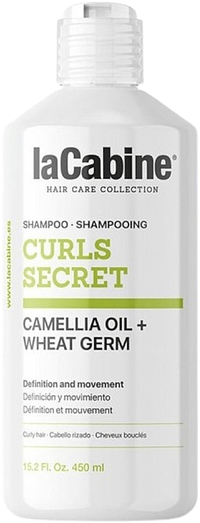 Haarshampoo mit Kamelienöl und Weizenkeimen - La Cabine Curls Secret Shampoo Camellia Oil + Wheat Germ — Bild N1