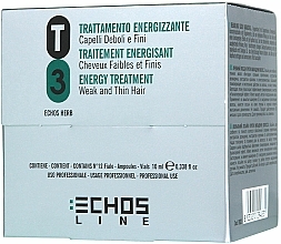 Behandlung gegen Haarausfall mit Sojaproteinen, Brennessel- und Rosmarinextrakt und Oligoelementen (Ampullen) - Echosline T3 Energy Treatment — Bild N3