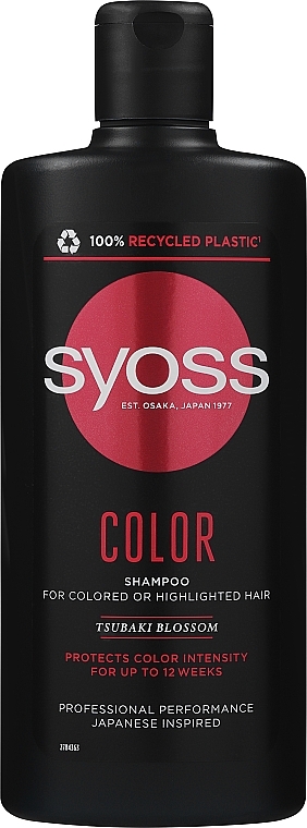 Farbschützendes Shampoo für gefärbtes und gesträhntes Haar - Syoss Color Tsubaki Blossom Shampoo