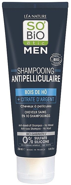 Shampoo gegen Schuppen Kampferbaum - So'Bio Etic Men Anti-Dandruff Shampoo with Ho Wood — Bild N1