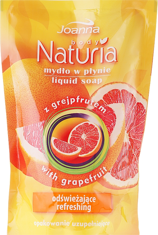 Flüssige Handseife mit Grapefruit - Joanna Naturia Body Grapefruit Liquid Soap (Nachfüller) — Bild N2