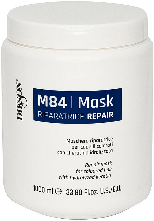 Reparierende Maske für gefärbtes Haar mit hydrolysiertem Keratin - Dikson M84 Repair Mask — Bild N1
